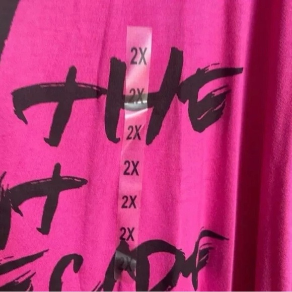 PSK Collective Women's Size 2X Pink Beauty Active Tee NWT - Picture 4 of 10